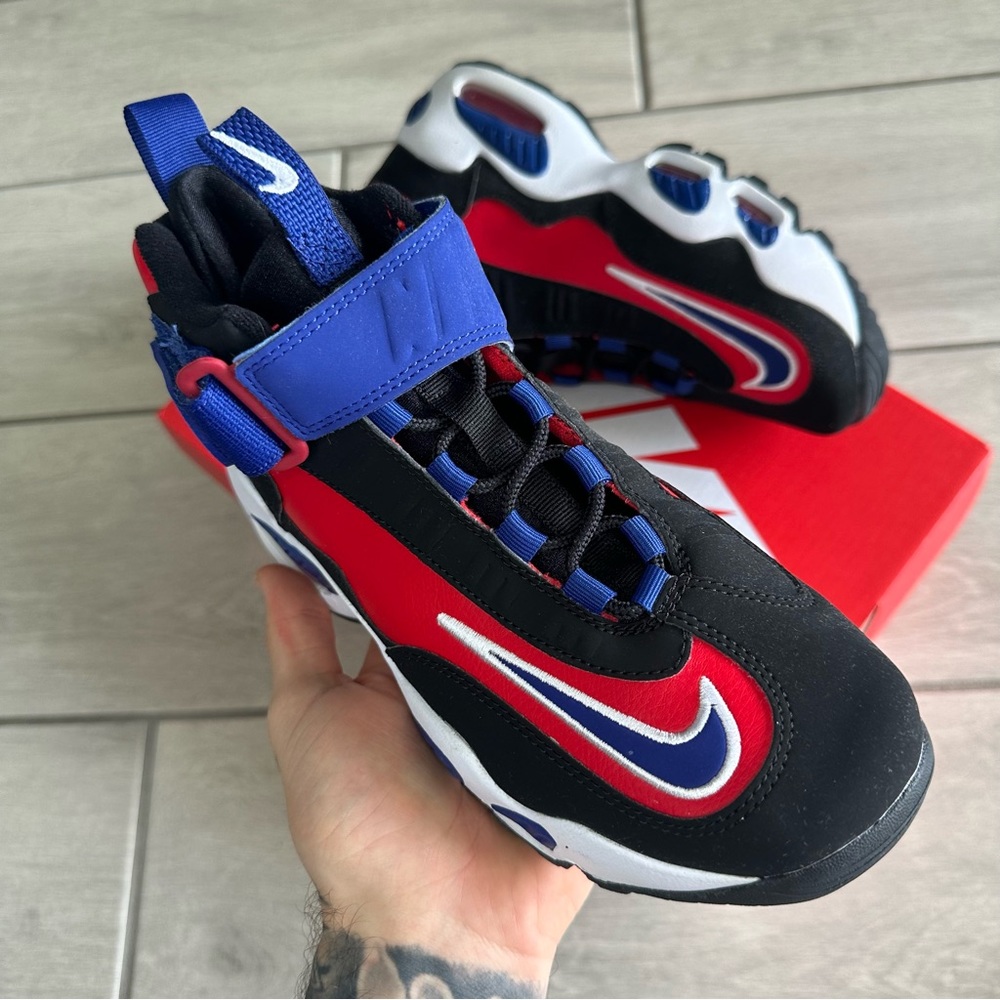 NIKE AIR GRIFFEY RED BLUE BLACK SNEAKERS - Picture 2 of 4